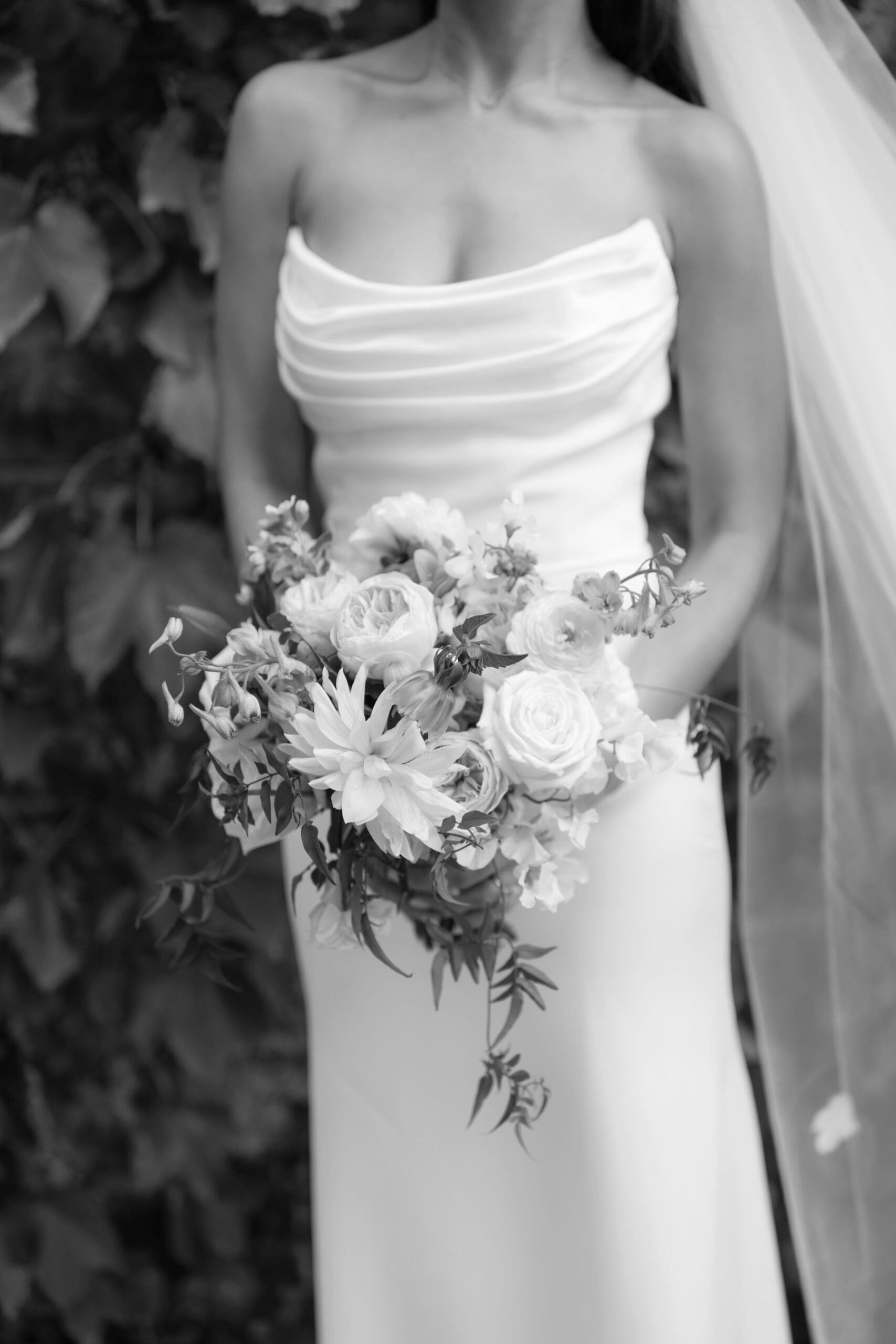 Luxury Wedding Dress and Bouquet
